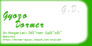 gyozo dormer business card